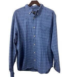 Eddie Bauer size L Men's Blue Checkered Shirt